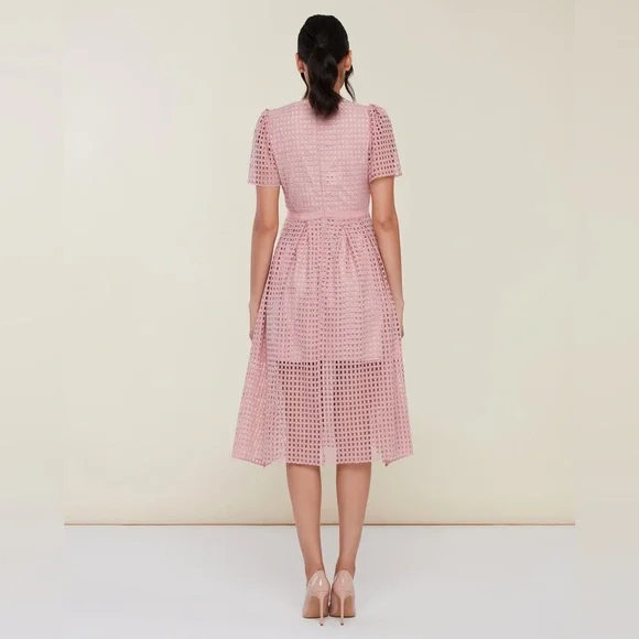 Rachel Parcell Lace Midi Dress with Ruffle - NWT